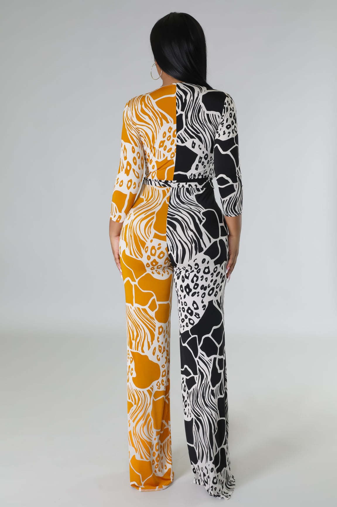 (Cross-border trading), long-sleeve, overall, V-neckline, tight 5
