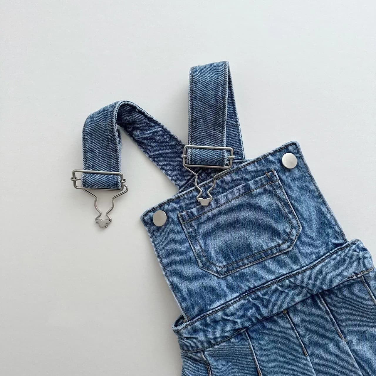 Fashionable denim summer children's brace, sleevless dress, pleated skirt, Korean style, western style 2
