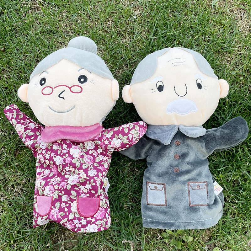 Plush cartoon toy, gloves, big children's appeases doll, hand puppet, family style 2