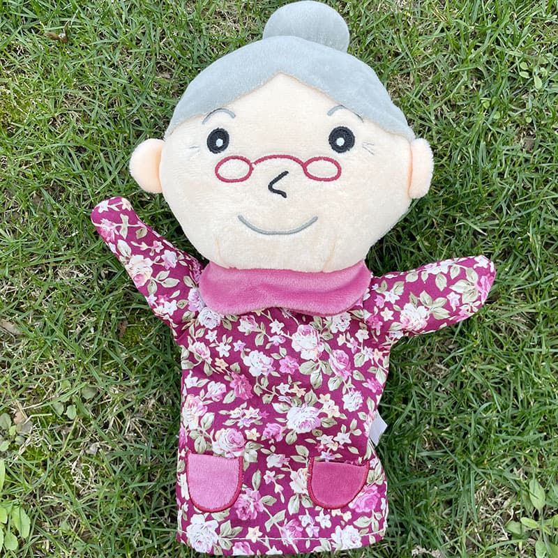 Plush cartoon toy, gloves, big children's appeases doll, hand puppet, family style 3