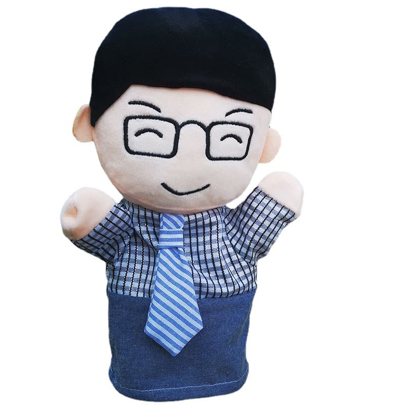 Plush cartoon toy, gloves, big children's appeases doll, hand puppet, family style 5