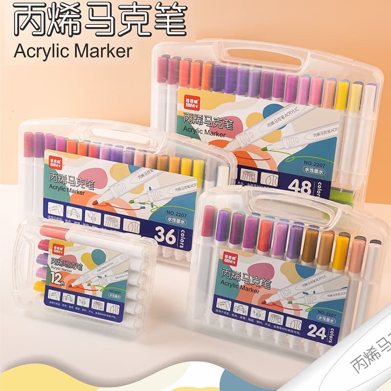 Acrylic, marker, triangular set, non-toxic watercolour, children's translucent crayons, graffiti 1