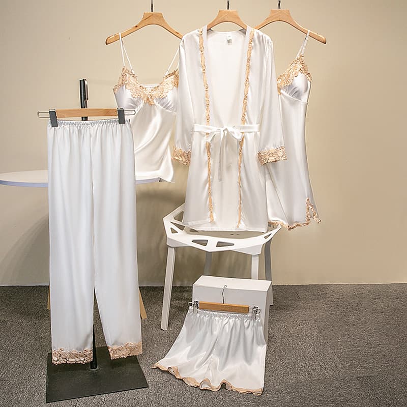 (Cross-border trading), pijama, sexy top with cups, golden thin set, lifting effect 4