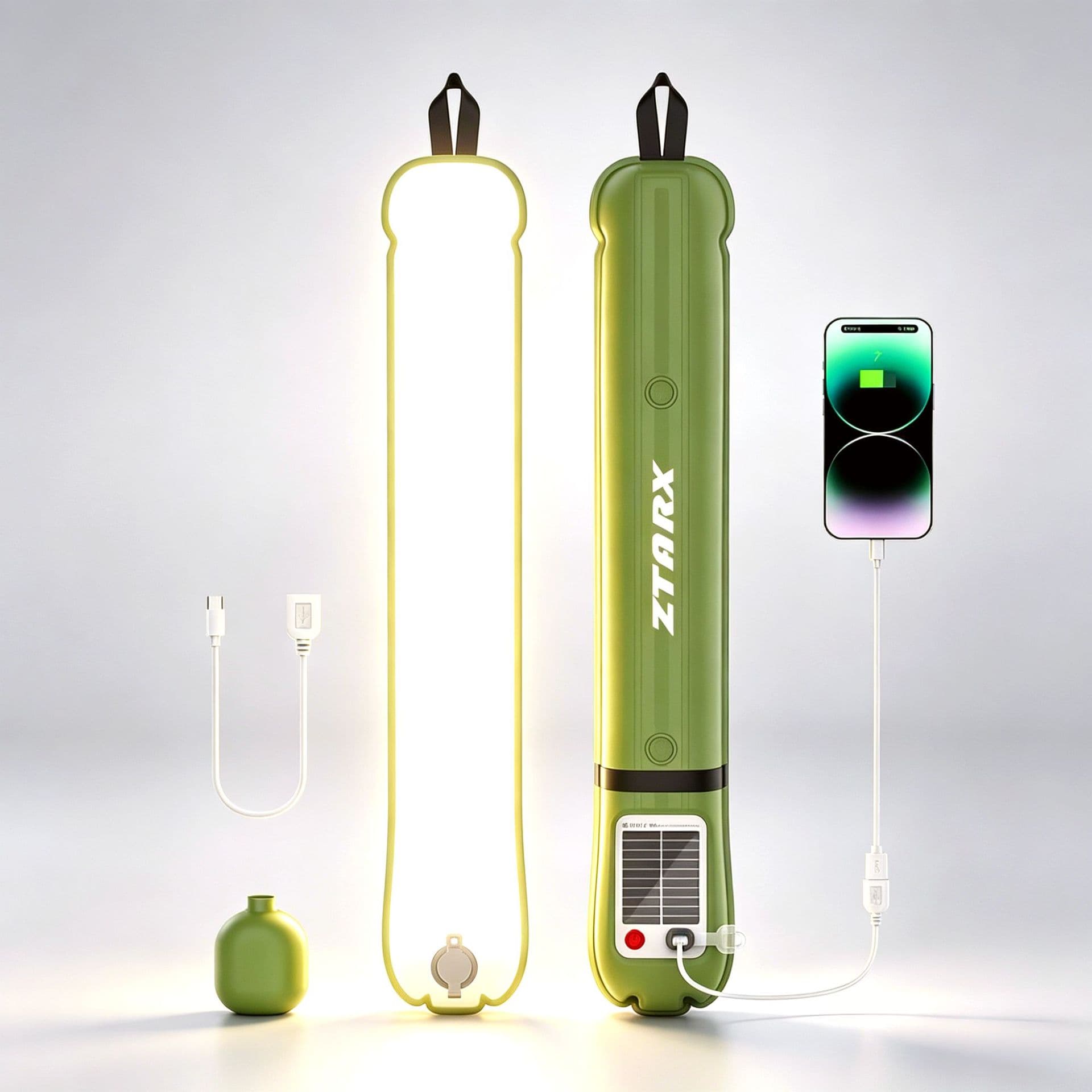 ZTARX Globally patented new outdoor camping solar inflatable lamp folding waterproof magnetic camping lamp air column 3