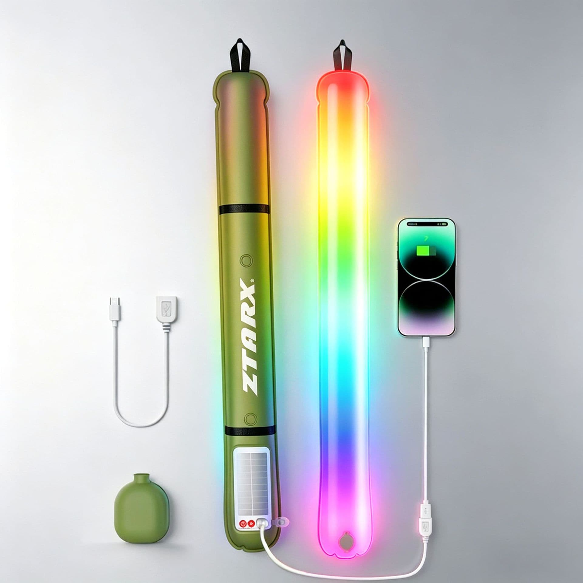 ZTARX Globally patented new outdoor camping solar inflatable lamp folding waterproof magnetic camping lamp air column 4