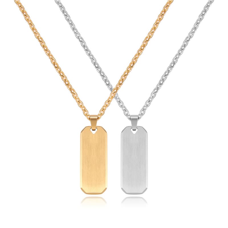 Pendant for men and women stainless steel, necklace, accessory, simple and elegant design, DIY, for beloved, custom-made 4