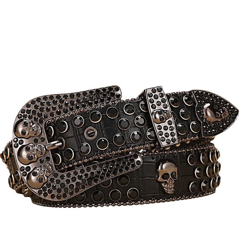 Wenzhou Y2K Punk Rhinestone Skull Belt 5