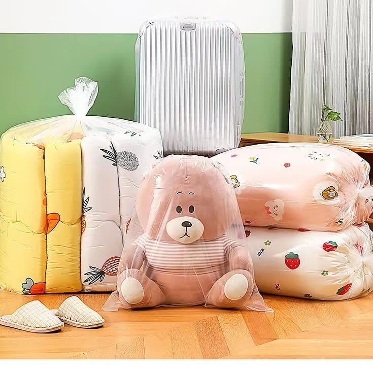 Duvet, dustproof transparent extra large storage bag, big plastic pack for moving 4