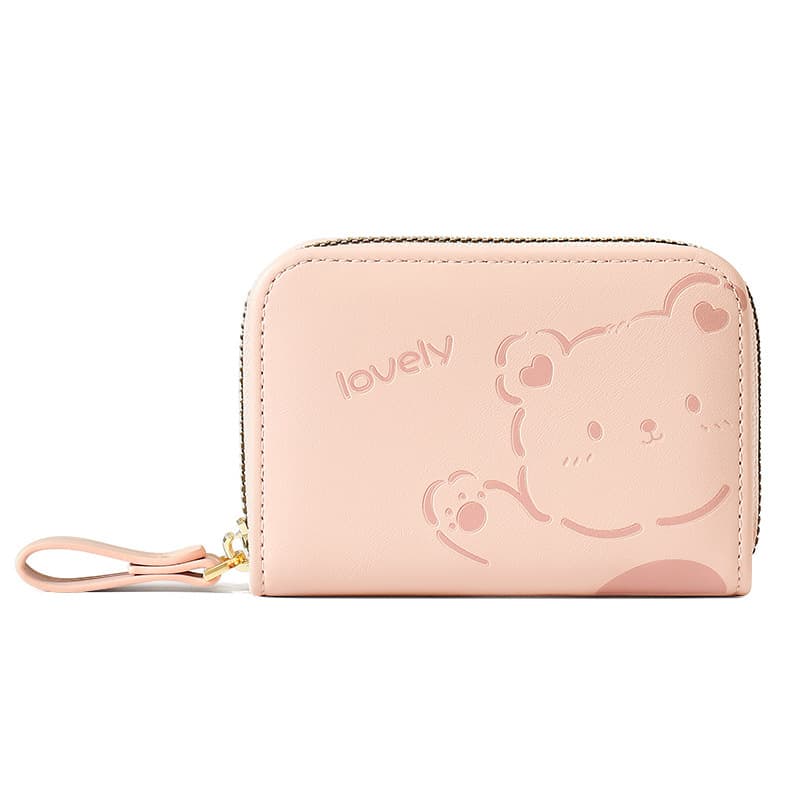 Small high quality organ with zipper, cartoon card holder for students, polyurethane cute wallet 5