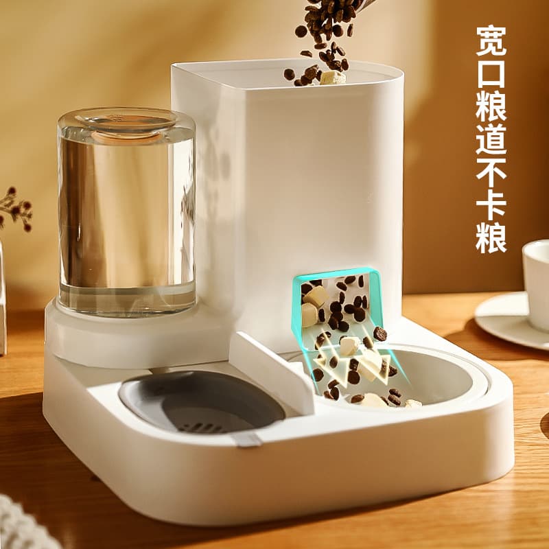 Popular automatic cat feeding water feeder dog bowl and cat basin two-in-one water dispenser feeder cat bowl cross-border wholesale 2
