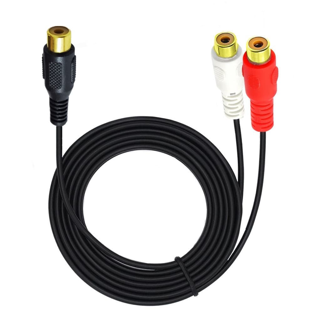 Audio cable Lotus RCA turns dual RCA audio cable Lotus head one point two audio video converter male 3