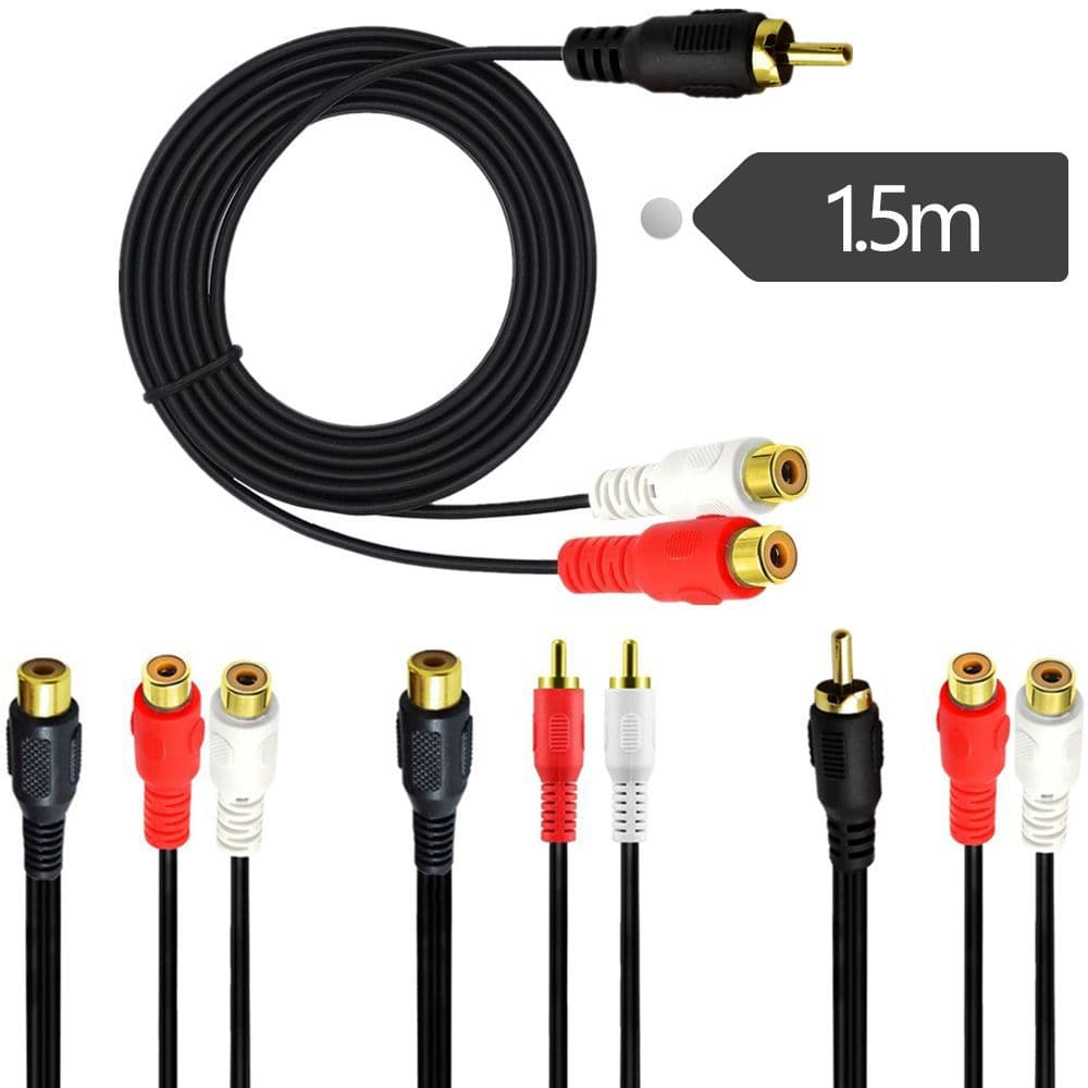Audio cable Lotus RCA turns dual RCA audio cable Lotus head one point two audio video converter male 1