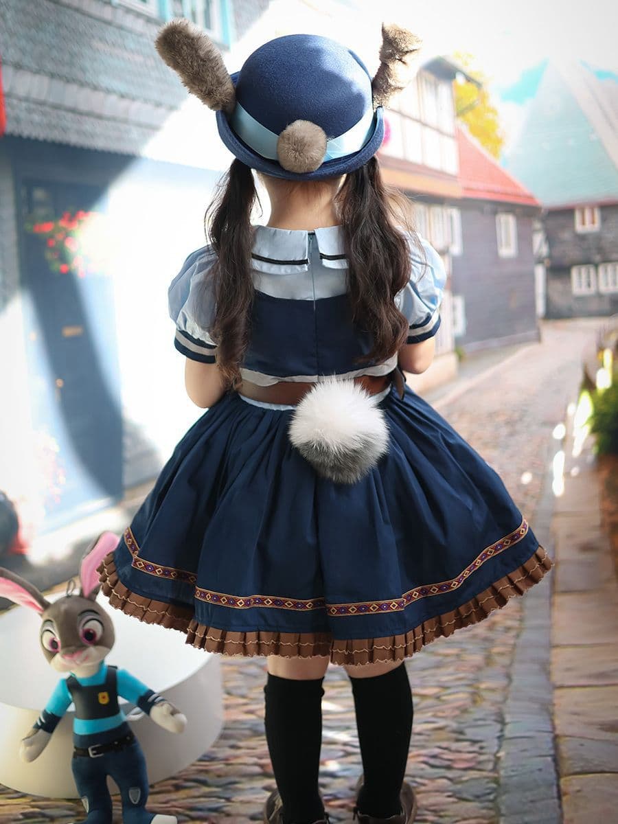 Rabbit, dress, summer children's set, police officer, 2023, Lolita style, princess style, cosplay 5