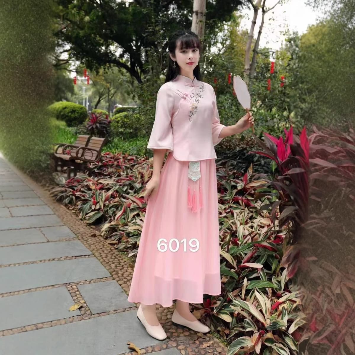 Hanfu, cheongsam, fresh set, cotton and linen, Chinese style 4