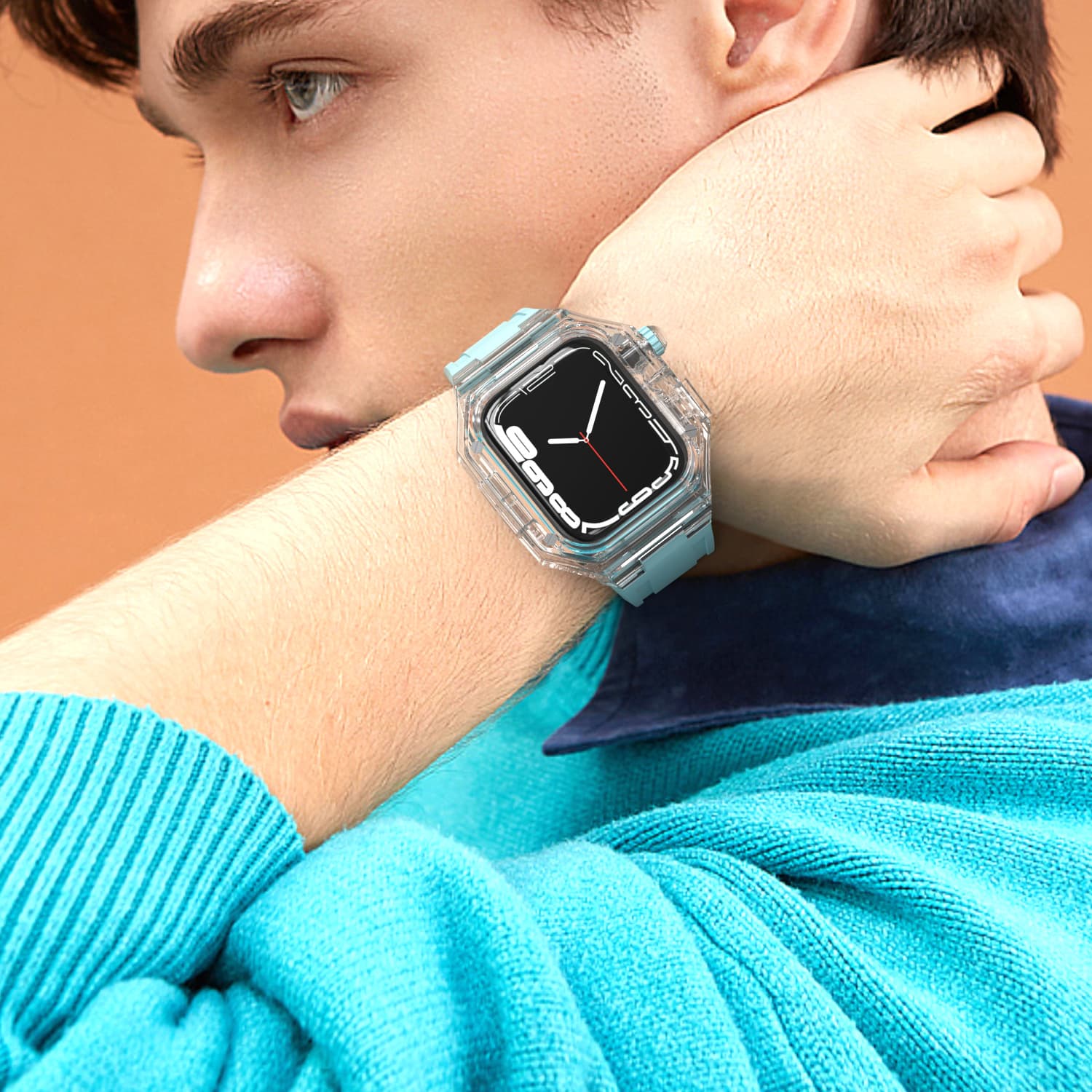 Applicable to Apple Watch 49/46/41/40/44/45/42mm modified transparent shell iwatch S11 protective case 4