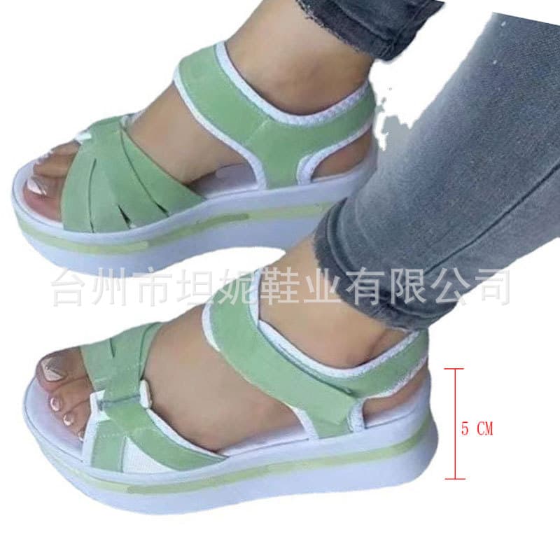 (Cross-border trading), beach sandals with velcro, European style, plus size 5