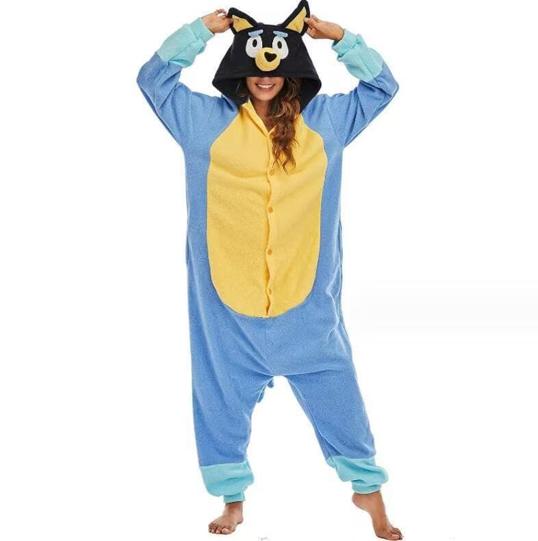 Cartoon flannel pijama for men and women 3