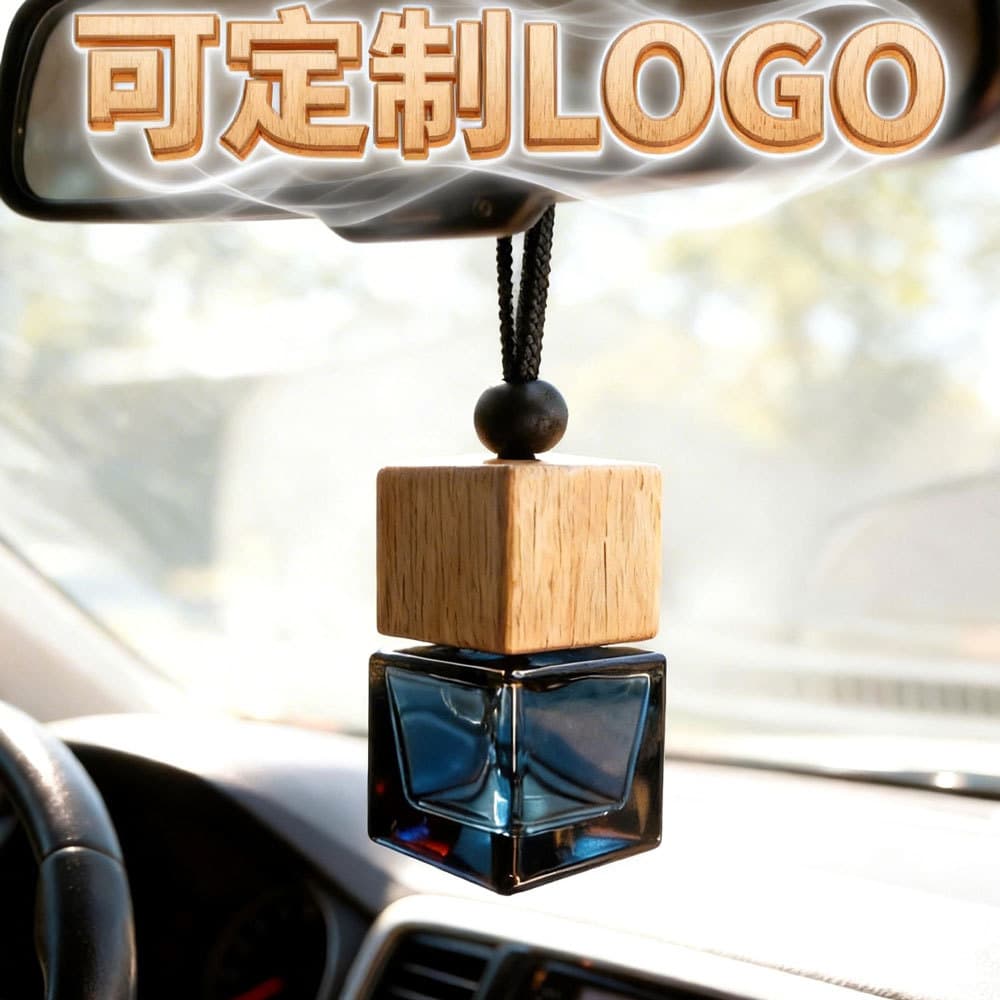 Black perfume, pendant, bottle for essential oils for auto, aromatherapy, rear view mirror, 8 ml