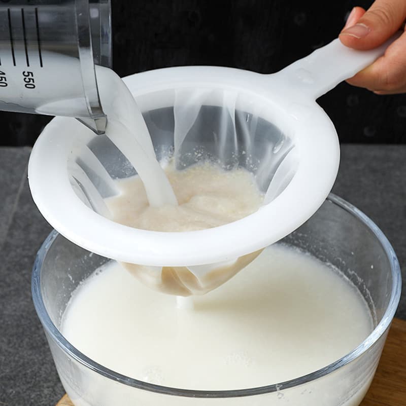 Home soy milk filter squeezing fruit juice omissions separate slag separation filter with handle kitchen colander fine mesh 2