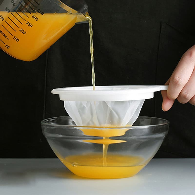 Home soy milk filter squeezing fruit juice omissions separate slag separation filter with handle kitchen colander fine mesh 3