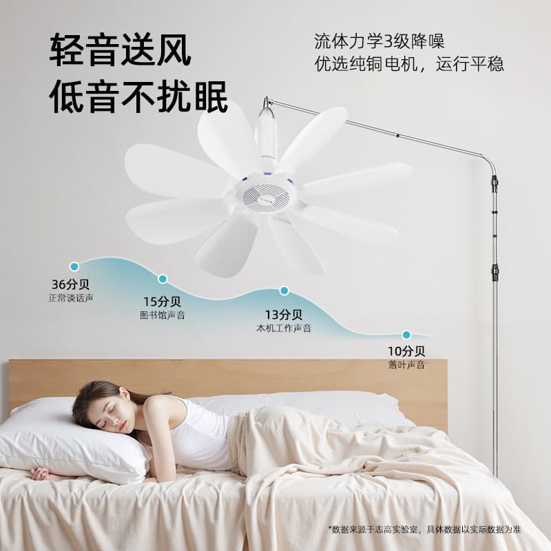 Chigo 8-Blade Ceiling Fan - Quiet Mini Hanging Fan for Home & Dorm 3