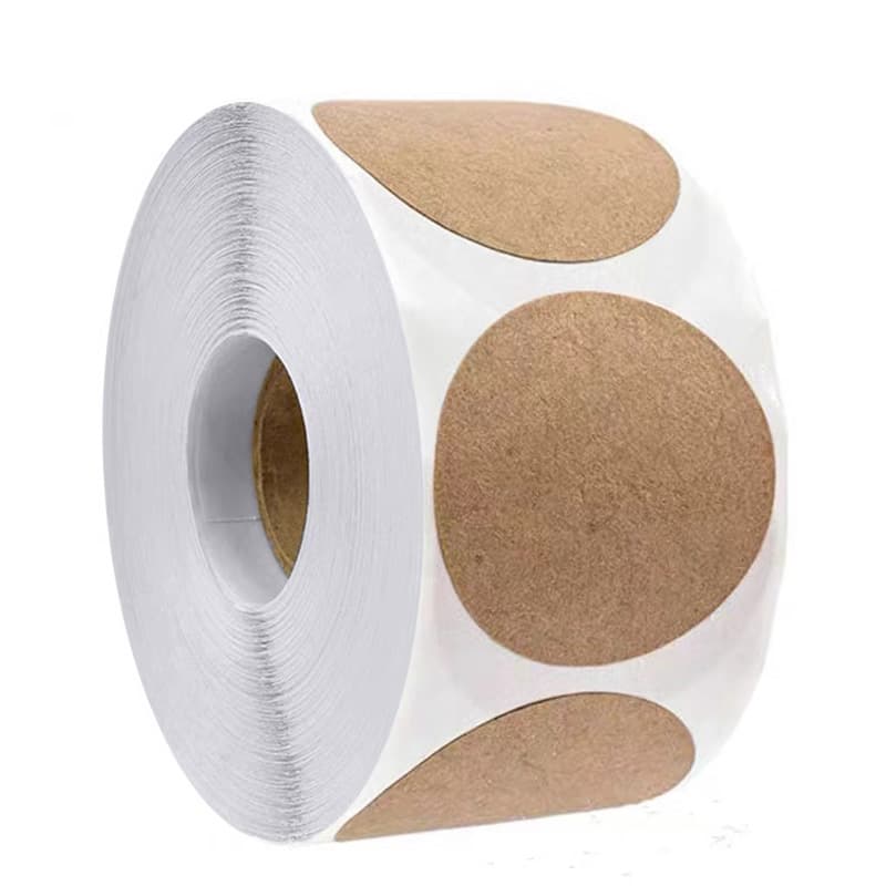 Cross -border explosion cowhide paper round non -dry glue festival decorative baking stickers 1