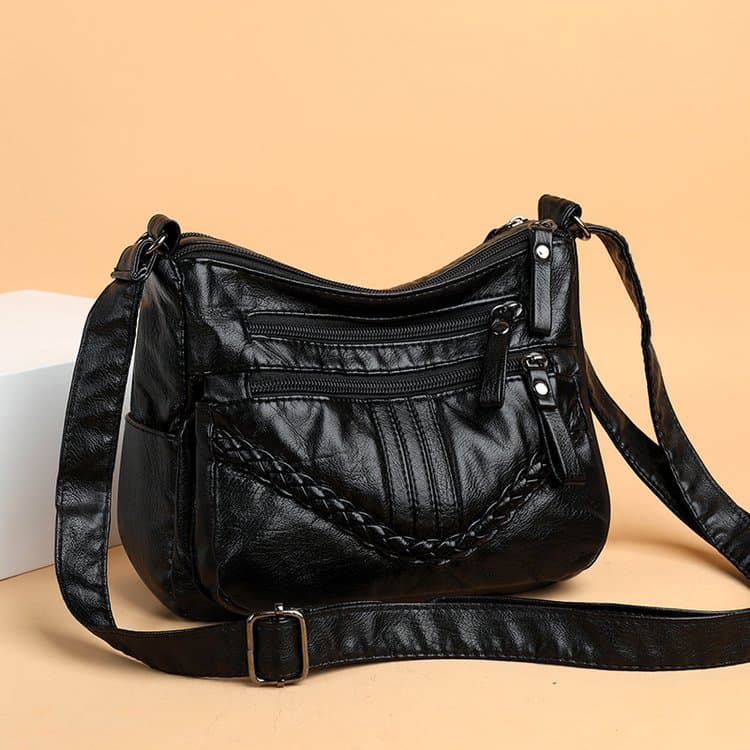 Capacious one-shoulder bag, shoulder bag, backpack, for middle age, 2023 collection 1