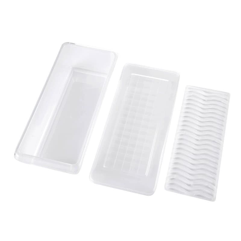 Kitchen refrigerator freezer storage box transparent food preservation box sealed drain storage box kitchen artifact 5