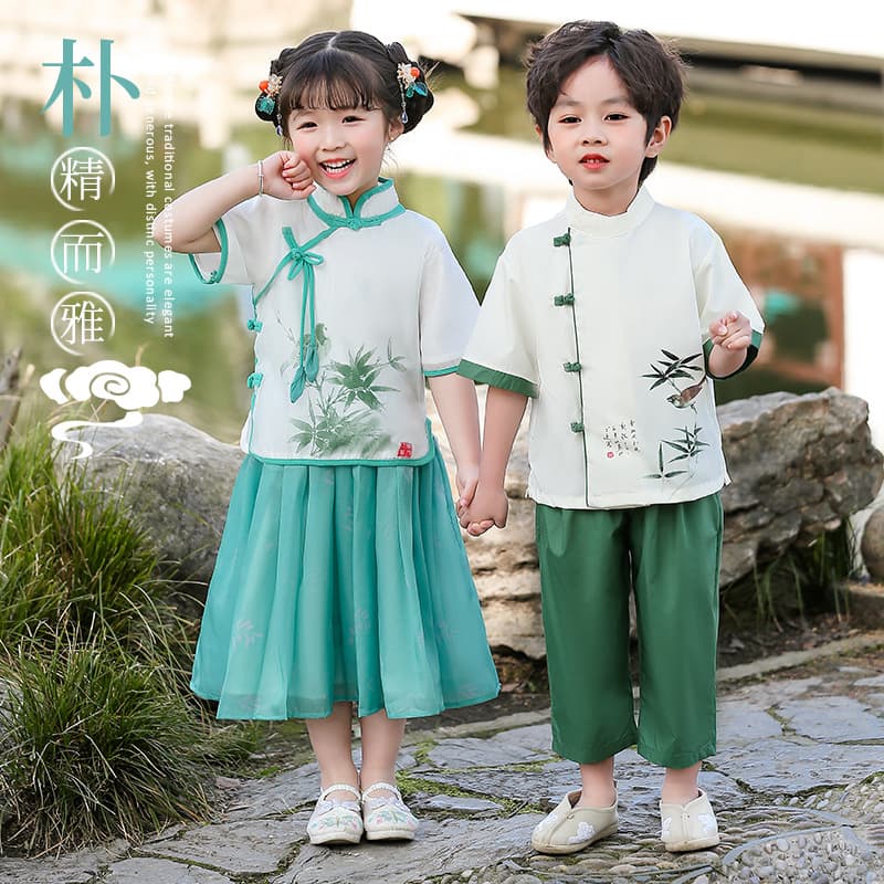 Children's Hanfu for boys, set, suit for kindergarten, Chinese style 2