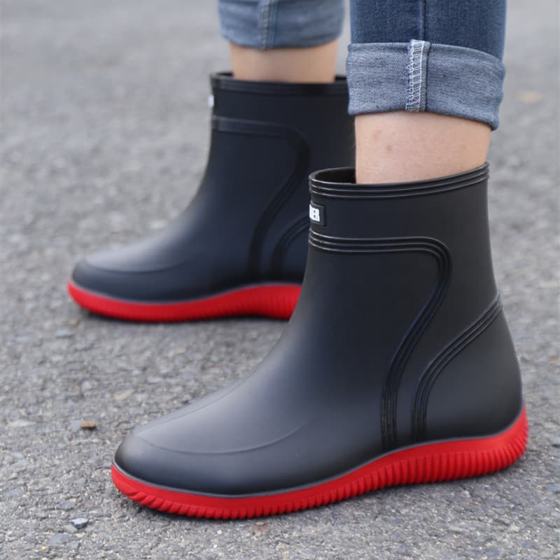 3306 rain boots men and women fashion mid-tube rain boots non-slip waterproof shoes thickened men rubber shoes kitchen work shoes wholesale 1