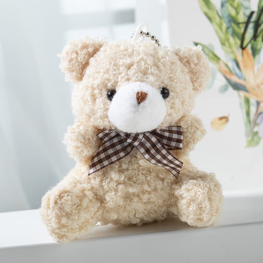 (Wholesale), cartoon small bow tie, plush doll, toy, key bag, keychain, with little bears 4