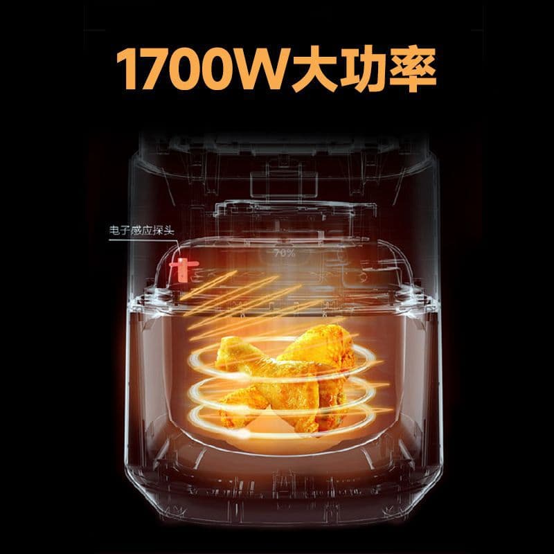 Household air fried pot large capacity visual stainless steel electric fryer fully automatic multi -functional air frying machine cross -border 4