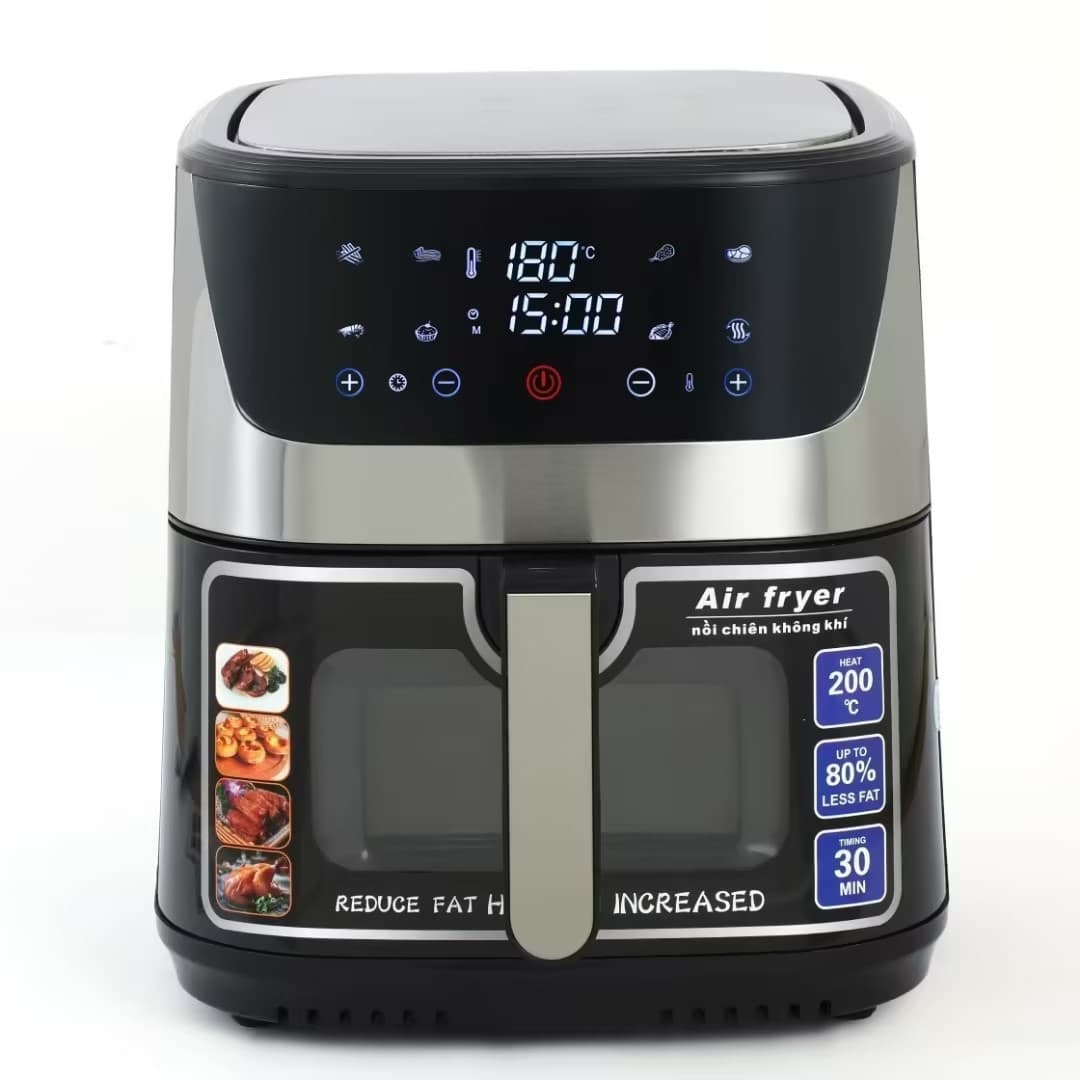 Household air fried pot large capacity visual stainless steel electric fryer fully automatic multi -functional air frying machine cross -border 5