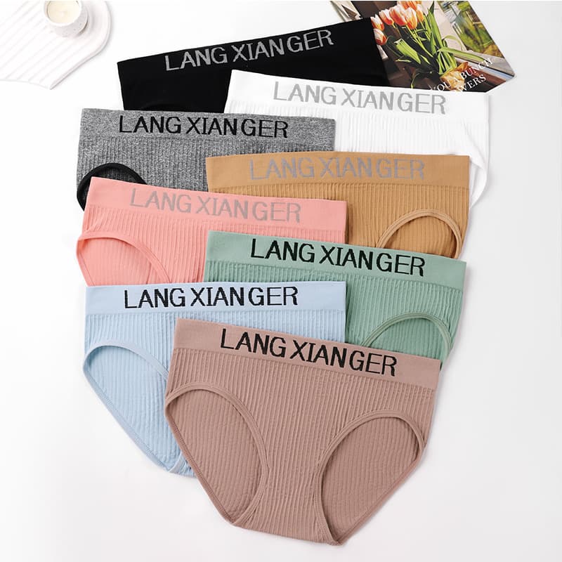 Sports underwear, cotton breathable trousers, mid rise, English 2