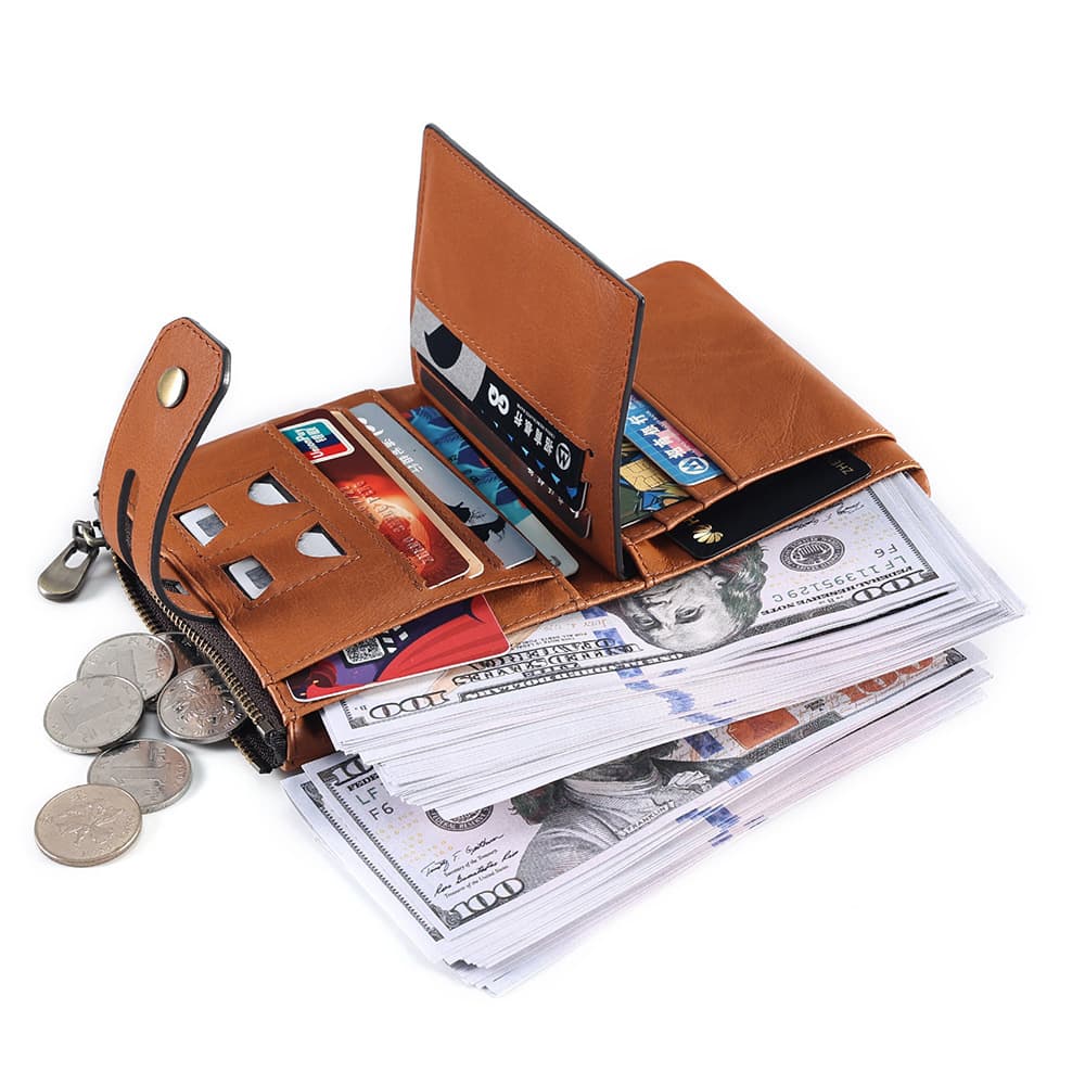 Wallet, shoulder bag, small clutch bag, genuine leather, Russia 5