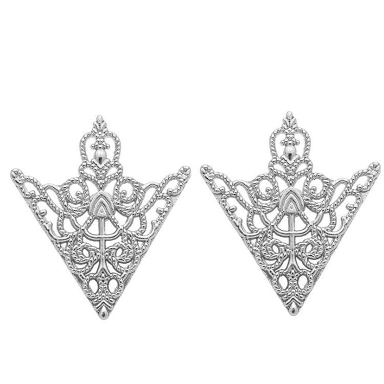 Retro triangle, fashionable accessory for men and women, brooch, badge, European style 2