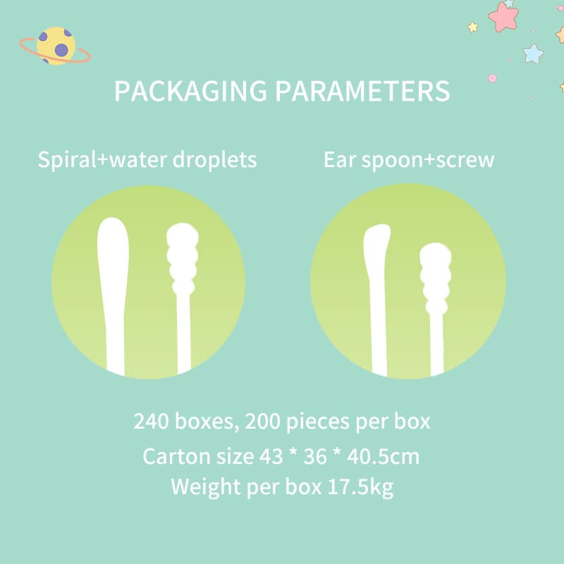 Children's cotton swabs, hygienic ear picking for ears for new born, storage system for nose 4