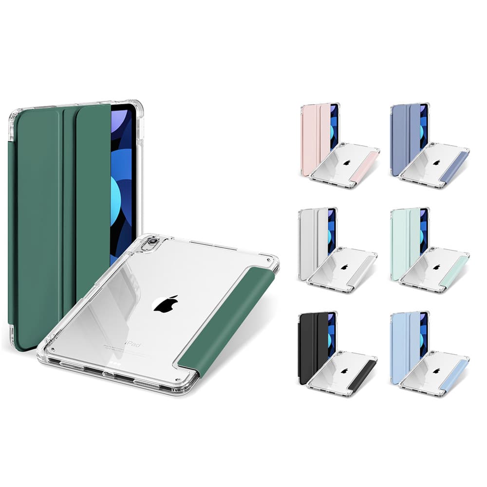 Applicable to iPad 10th protective cover iPad pro11 transparent acrylic air7 13-inch flat leather case 5