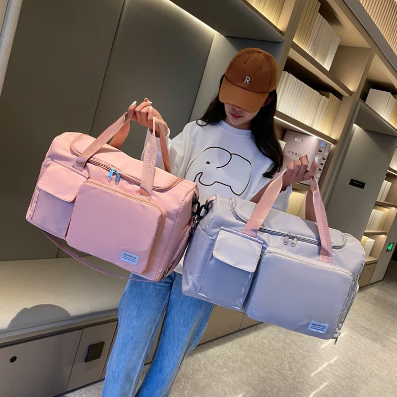 (Wholesale), foldable capacious travel bag for traveling wet and dry separation, sports bag, handheld swimming bag, purse 3