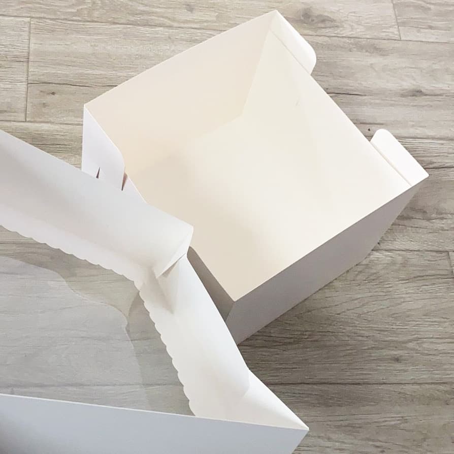 [现货白卡天地盖纸盒开窗透明蛋糕盒面包西点烘焙包装盒cake box] 3