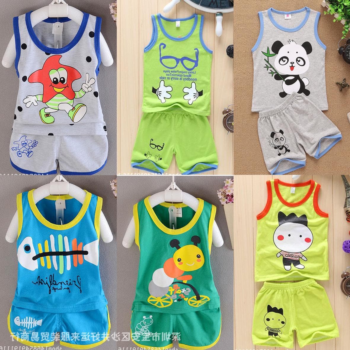Summer Children's Vest Set 1