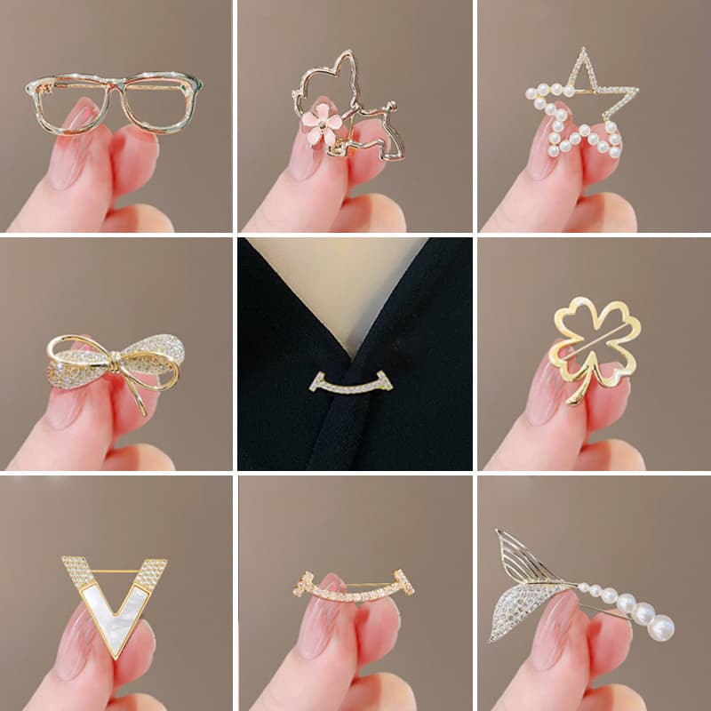 Brooch with bow, protective underware lapel pin, shirt, universal pin 4
