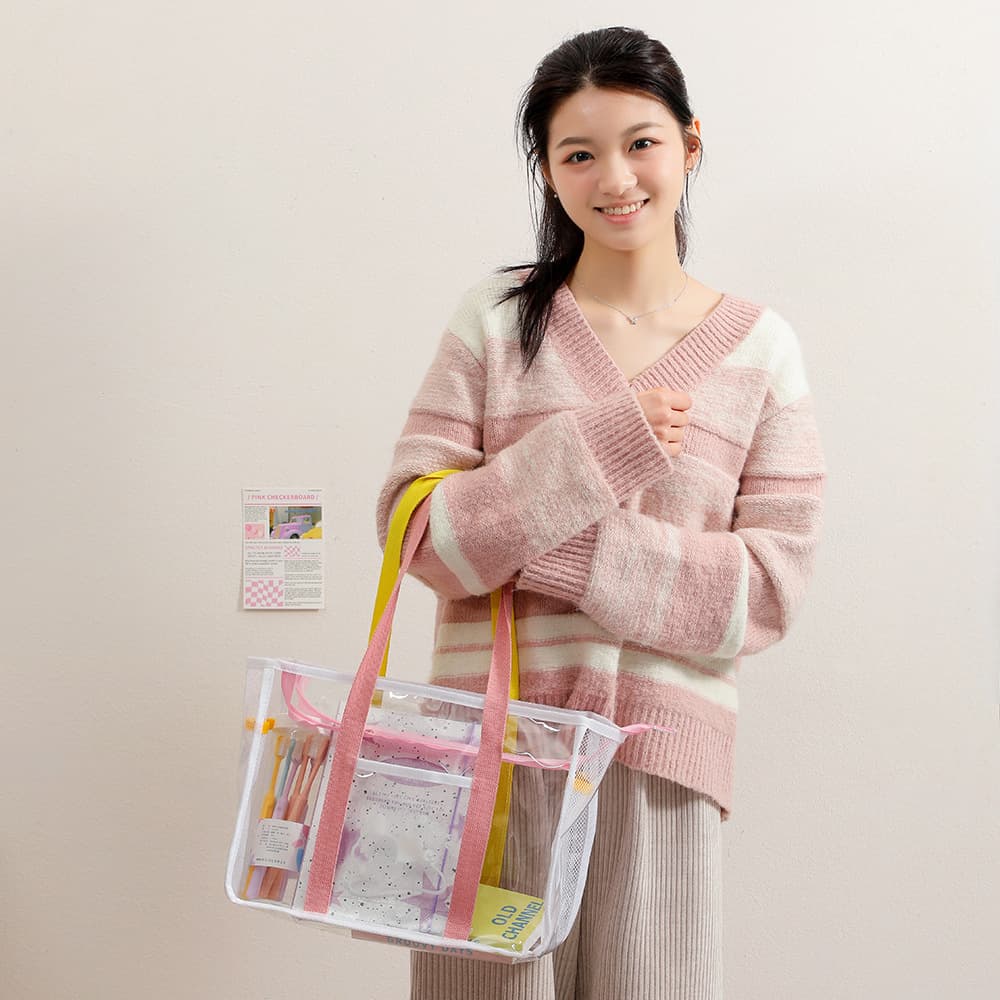 Cartoon big one-shoulder bag PVC, beach linen bag 2