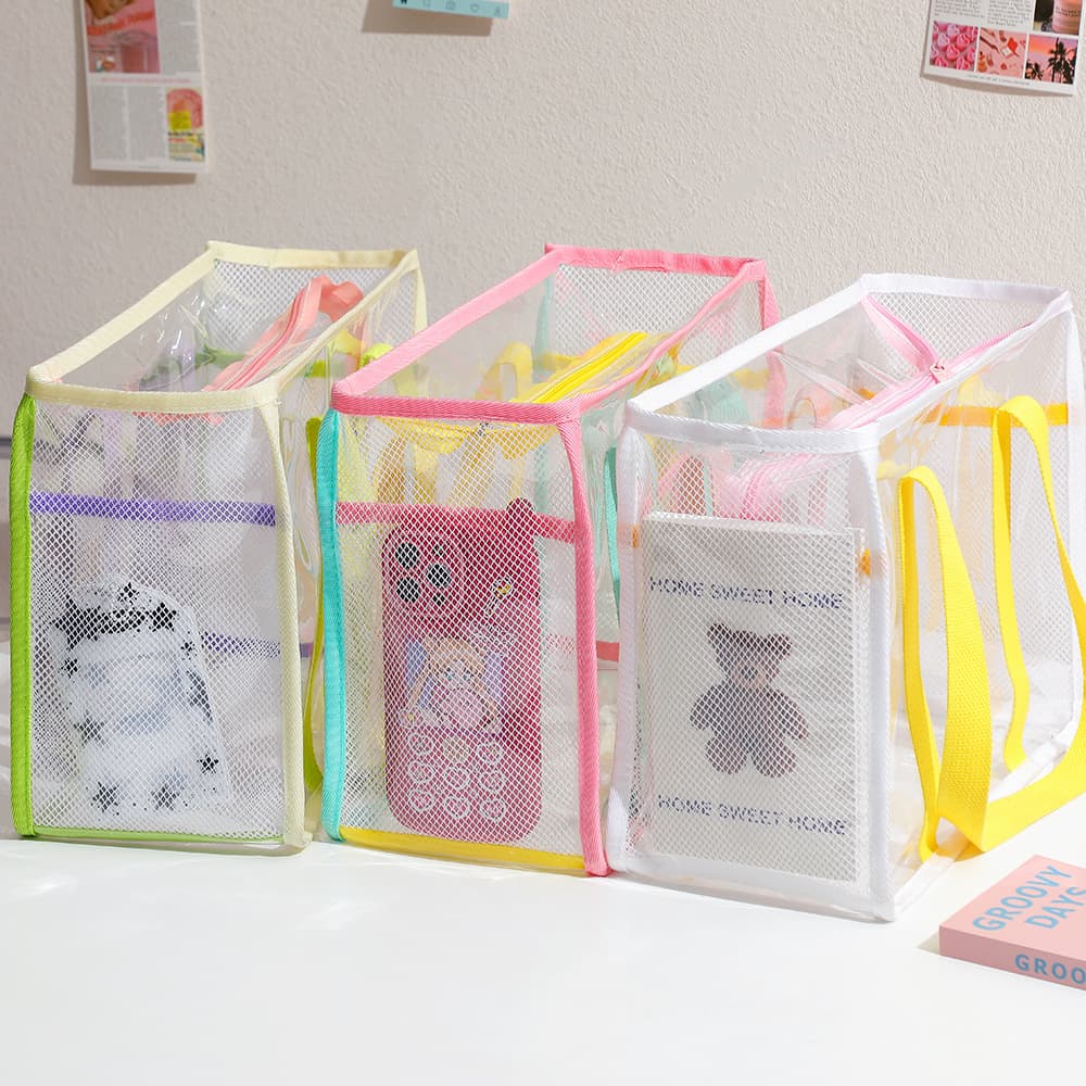 Cartoon big one-shoulder bag PVC, beach linen bag 4