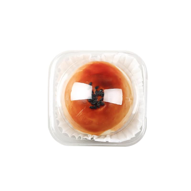 Thickened transparent lid with egg yolk cake bottom support 63g75g80 grams of moon cake fart peach Xuemei coffin cobbly plastic packaging box 5