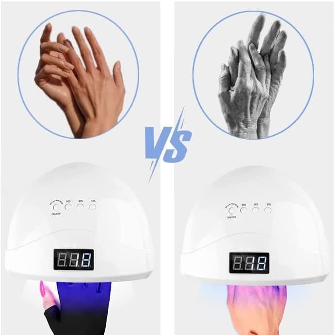 2 Pack Anti-UV Nail Art Gloves for Gel Lamps 2