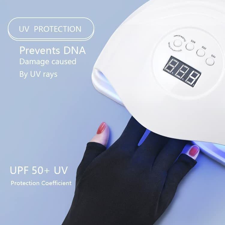 2 Pack Anti-UV Nail Art Gloves for Gel Lamps 3