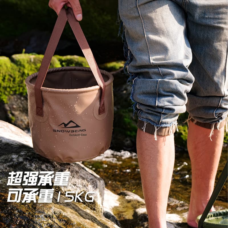 (Wholesale), capacious handheld bucket for traveling PVC for camping 3