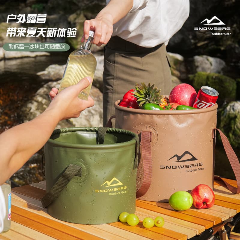 (Wholesale), capacious handheld bucket for traveling PVC for camping 1