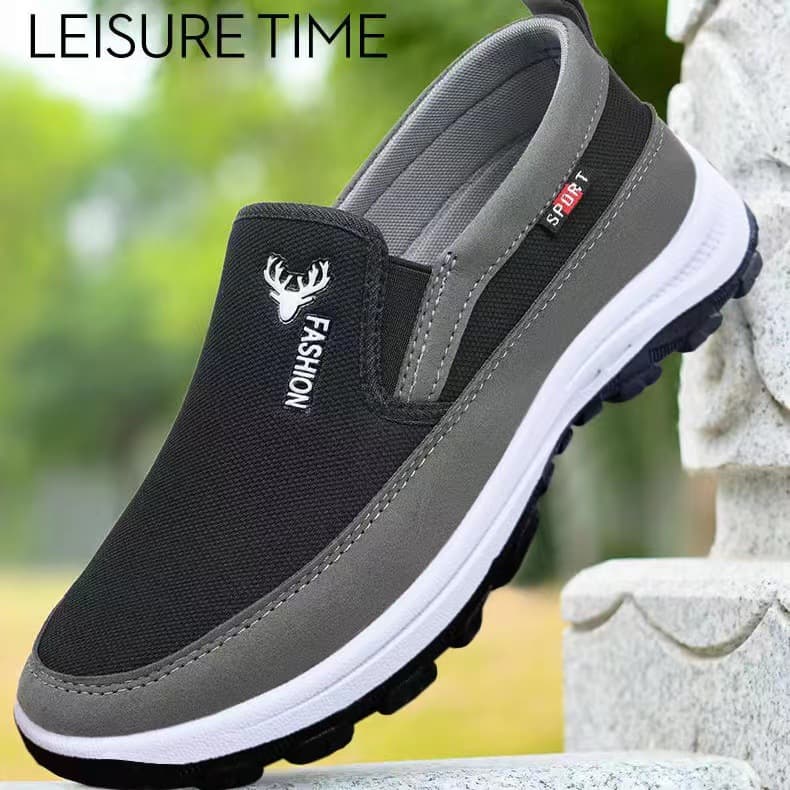 Men's low cloth walking shoes, trend of season, soft sole, for middle age